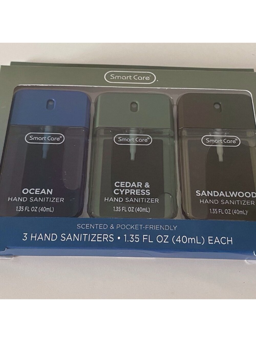 3 Pk 1.35 Fl‎ Oz Smart Care Scented Hand Sanitizer Spray Ocean Cedar Sandalwood
